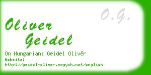 oliver geidel business card